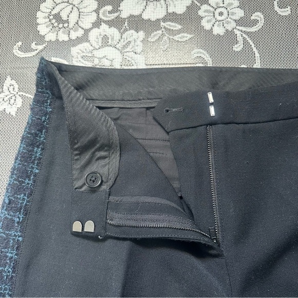 Tory Burch Tobie Tweed Boucle Tuxedo Tapered Pants size 6 Black Wool Blend - Picture 10 of 15